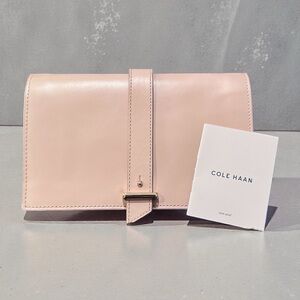 Cole Haan Vestry Leather Canyon Rose Clutch & Pouch Set